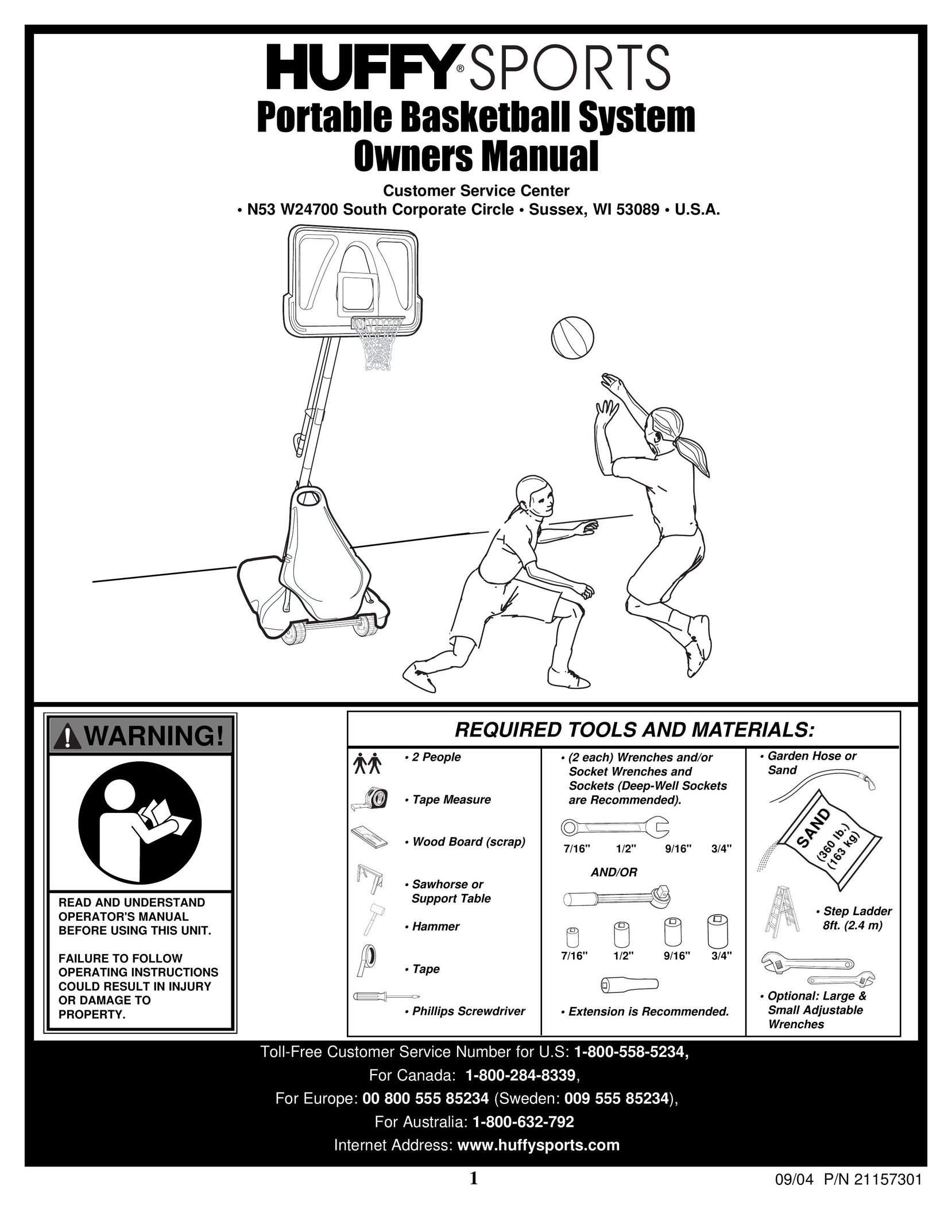 Huffy 211573011 Fitness Equipment User Manual