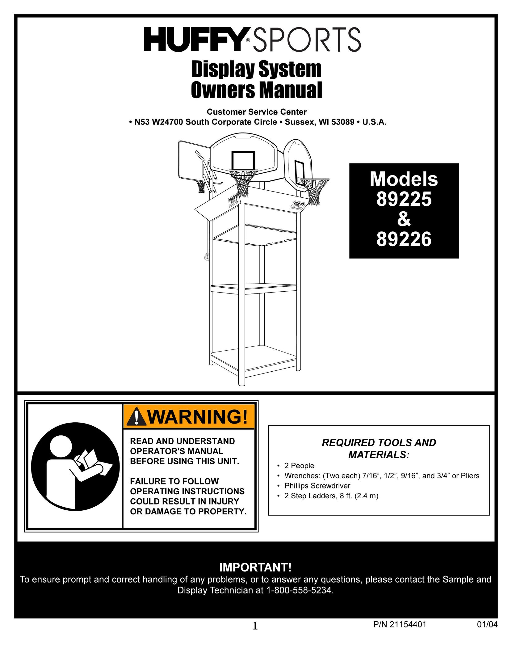 Huffy 89225 Fitness Equipment User Manual