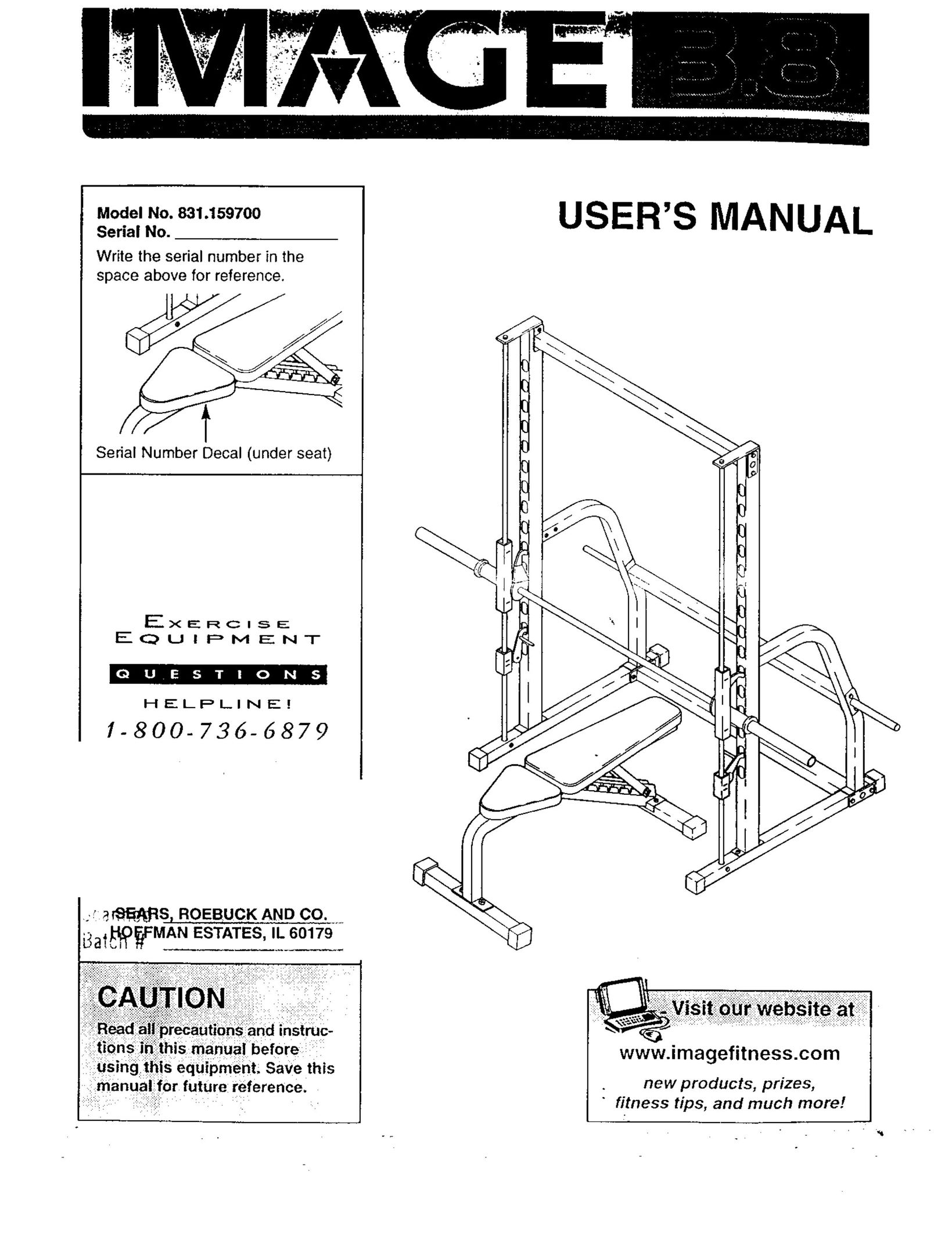 Image 831.1597 Fitness Equipment User Manual