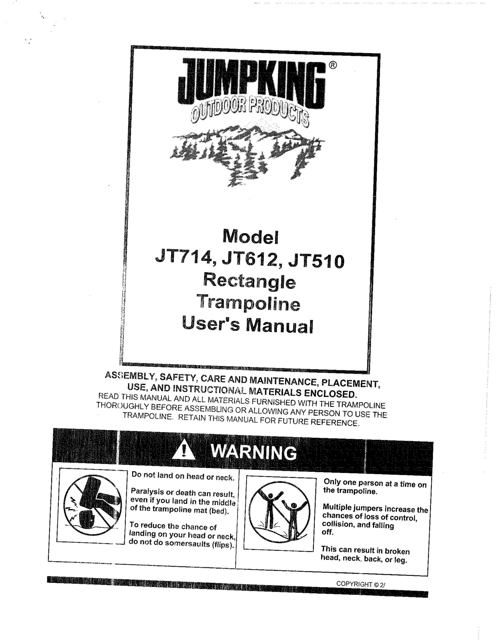Jumpking JT612 Fitness Equipment User Manual