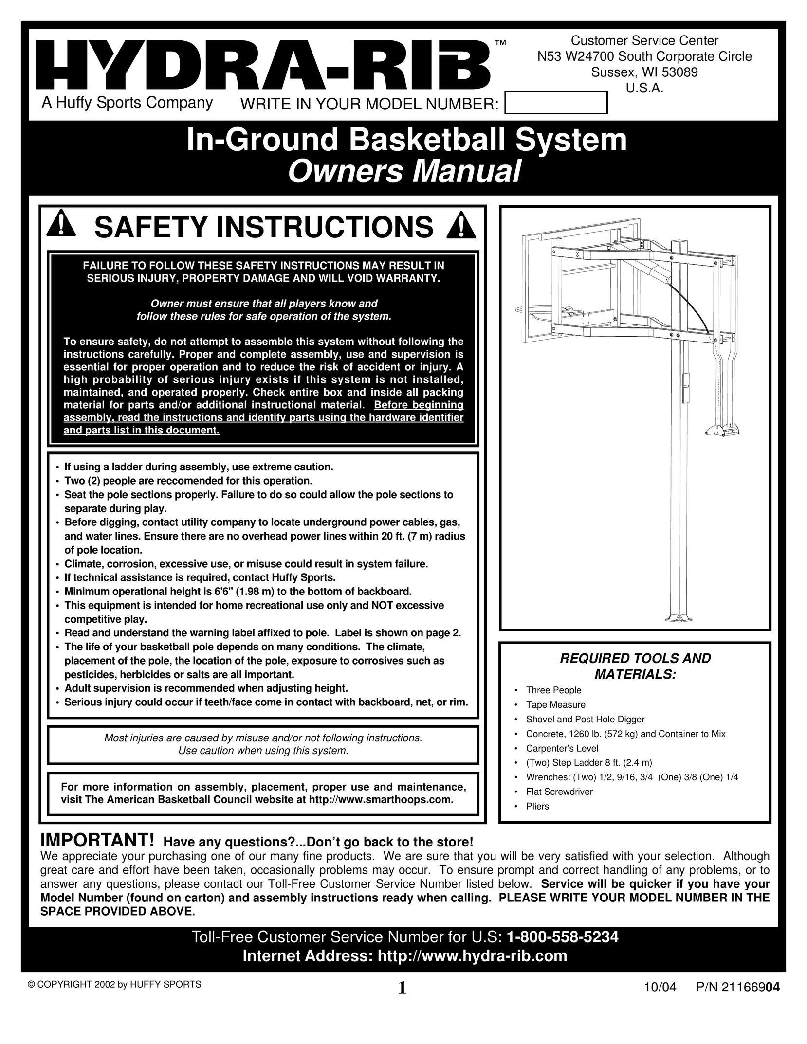 Spalding 21166904 Fitness Equipment User Manual