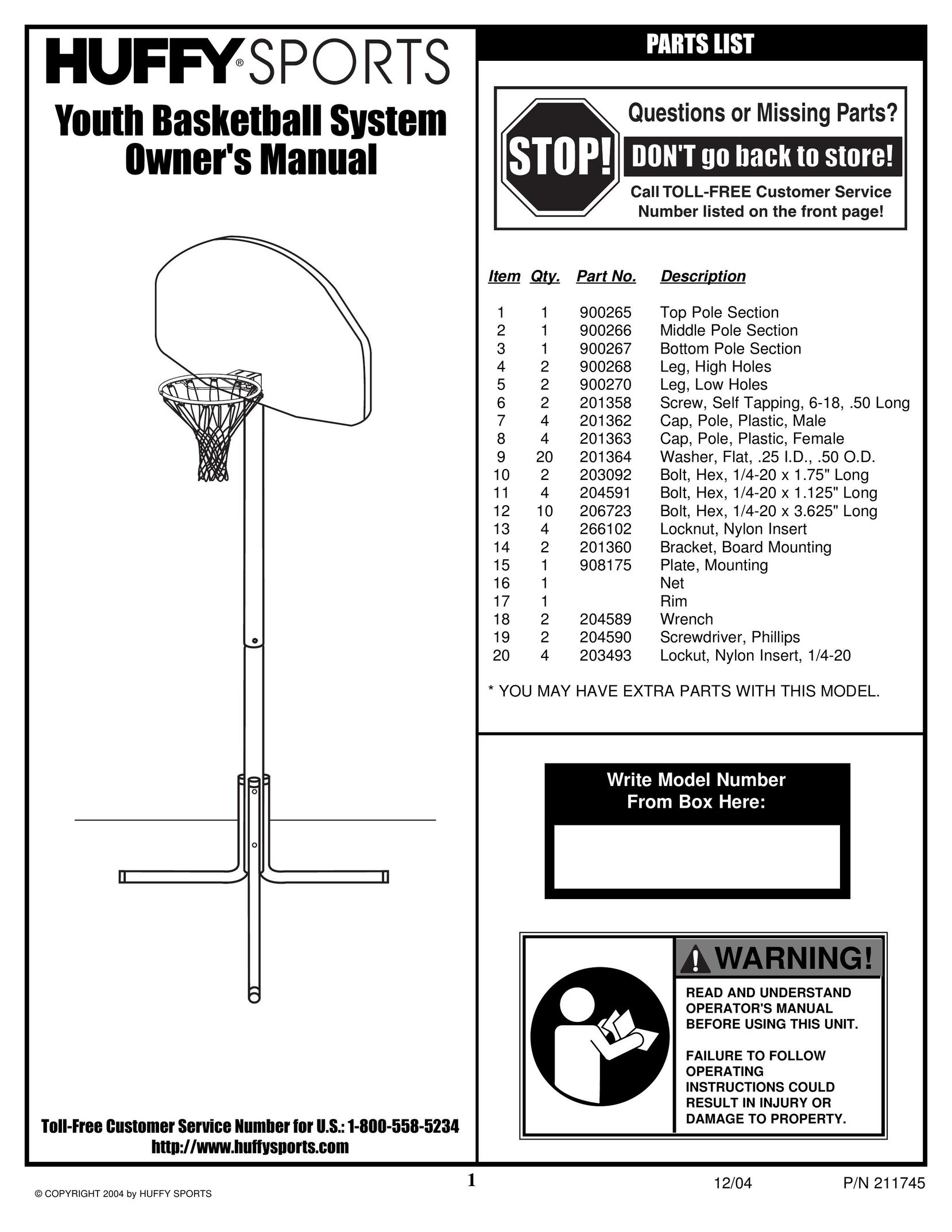 Spalding 211745 Fitness Equipment User Manual