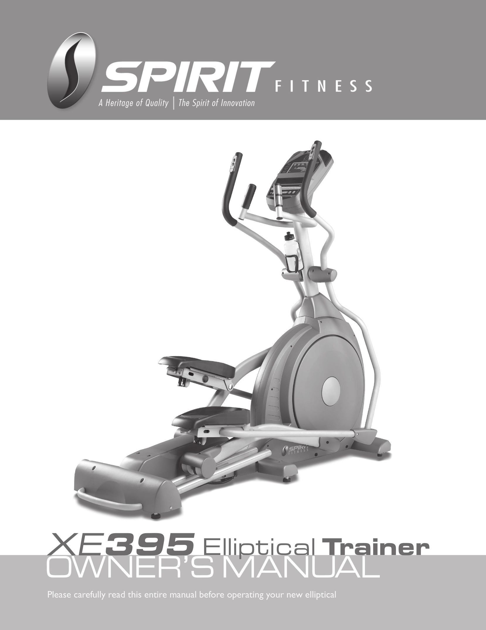 Spirit XE395 Fitness Equipment User Manual