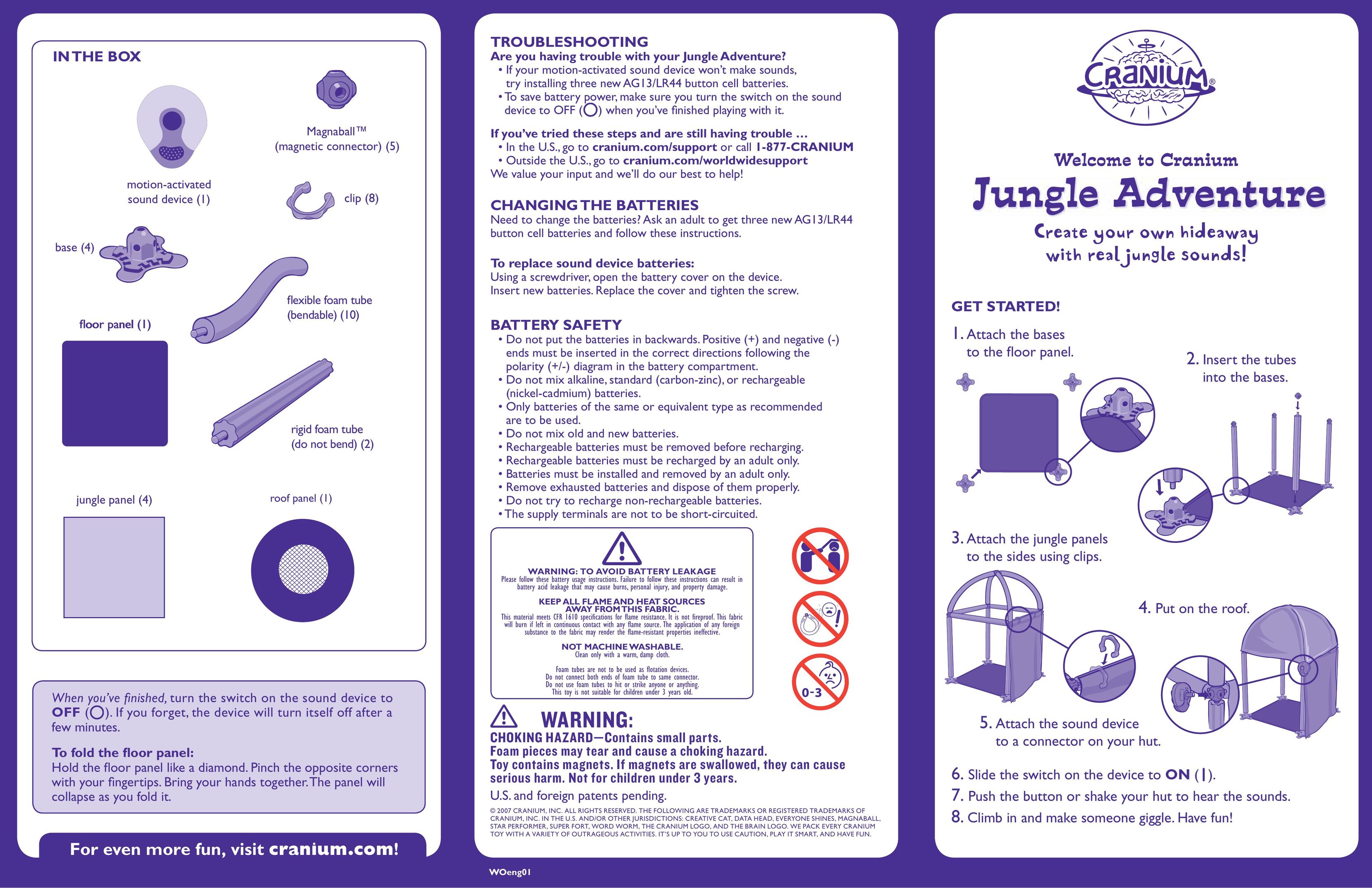 Cranium Jungle Adventure Games User Manual