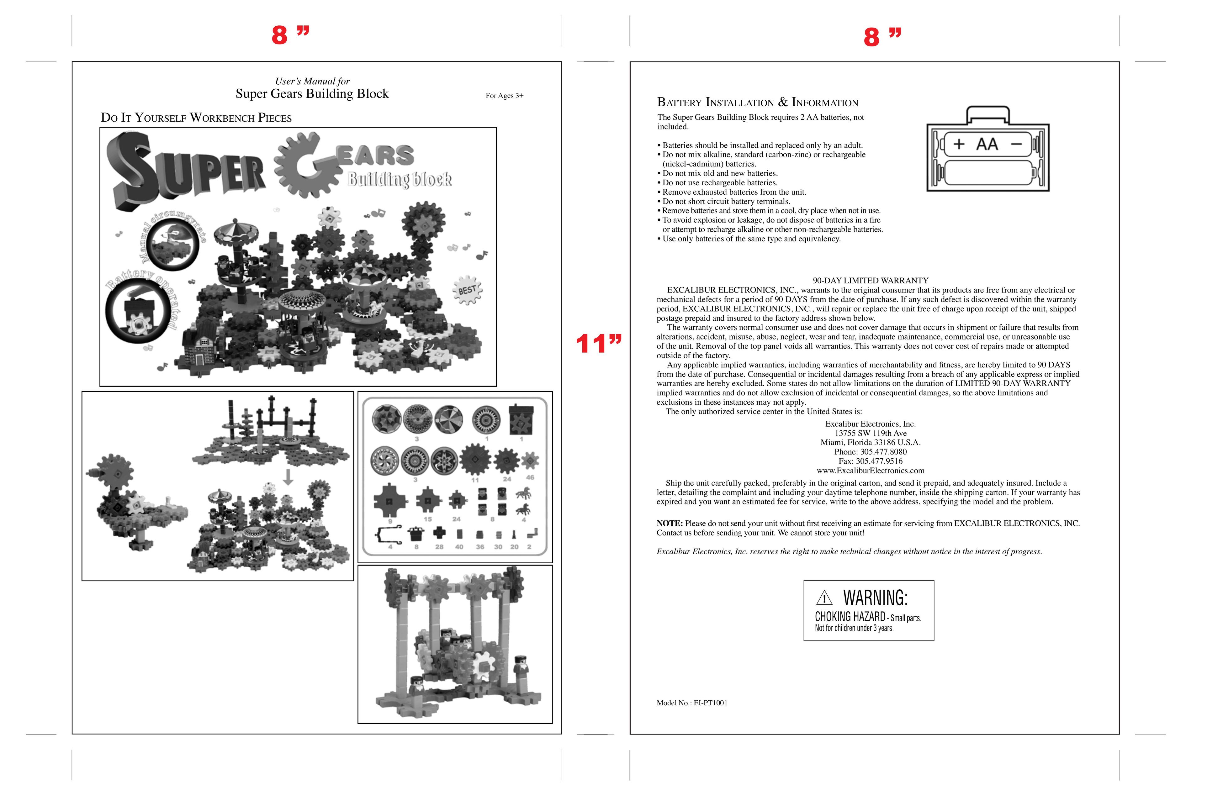 Excalibur electronic EI-PT1001 Games User Manual