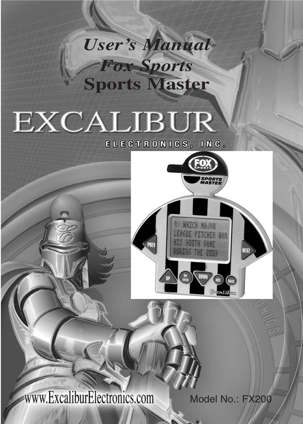 Excalibur electronic FX200 Games User Manual