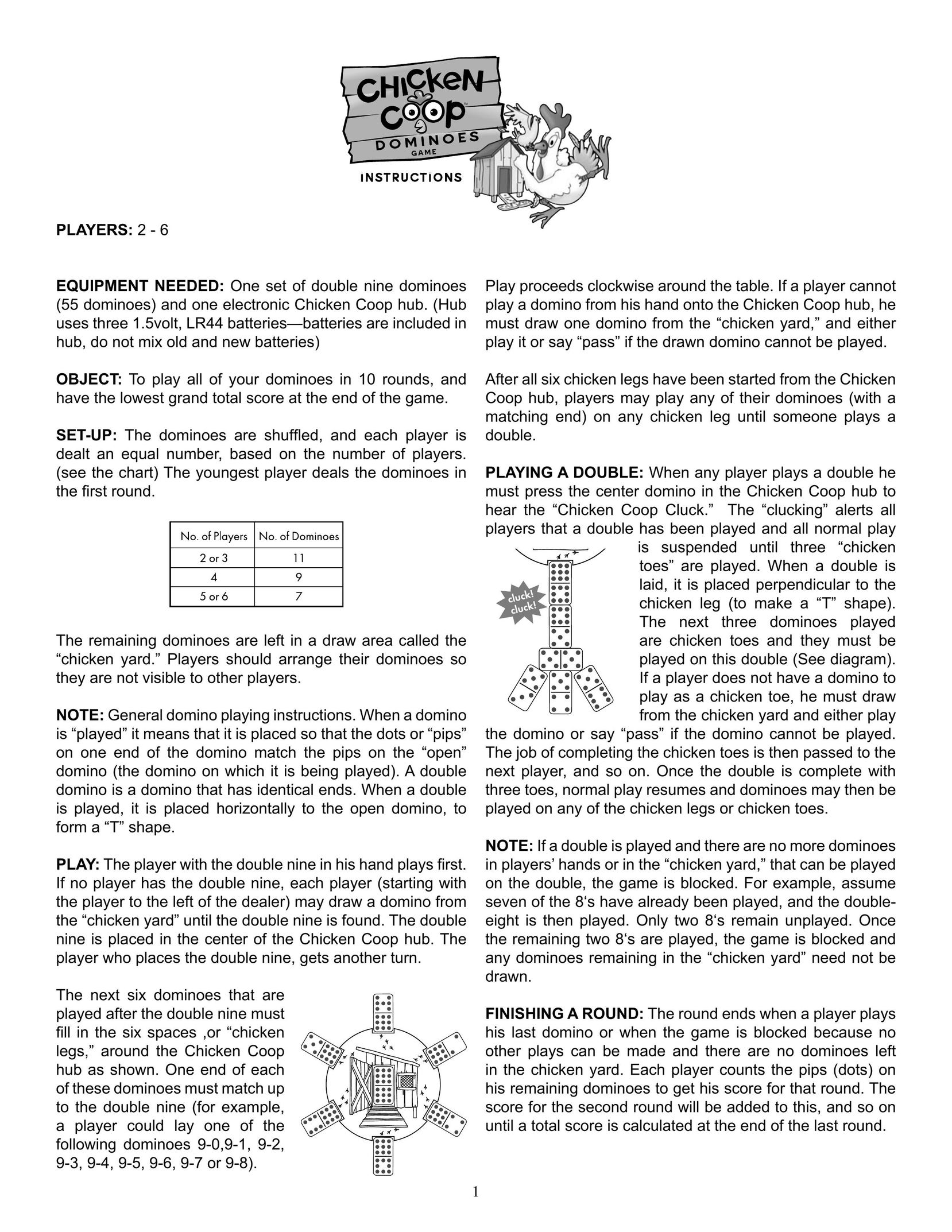 Fundex Games Chicken Coop Games User Manual