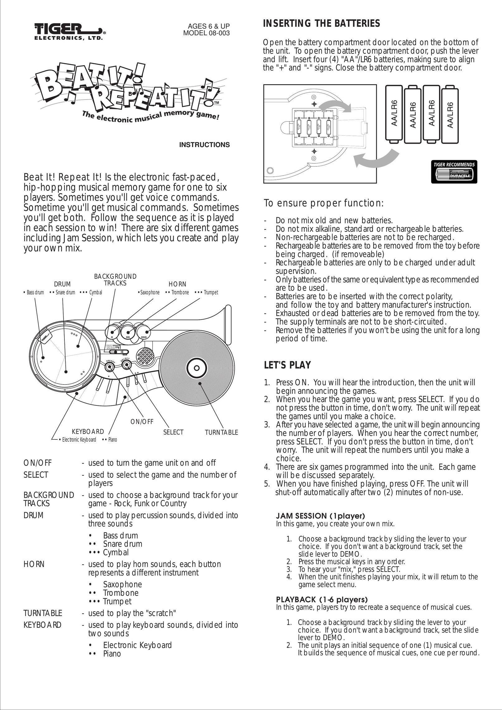 Hasbro 08-003 Games User Manual