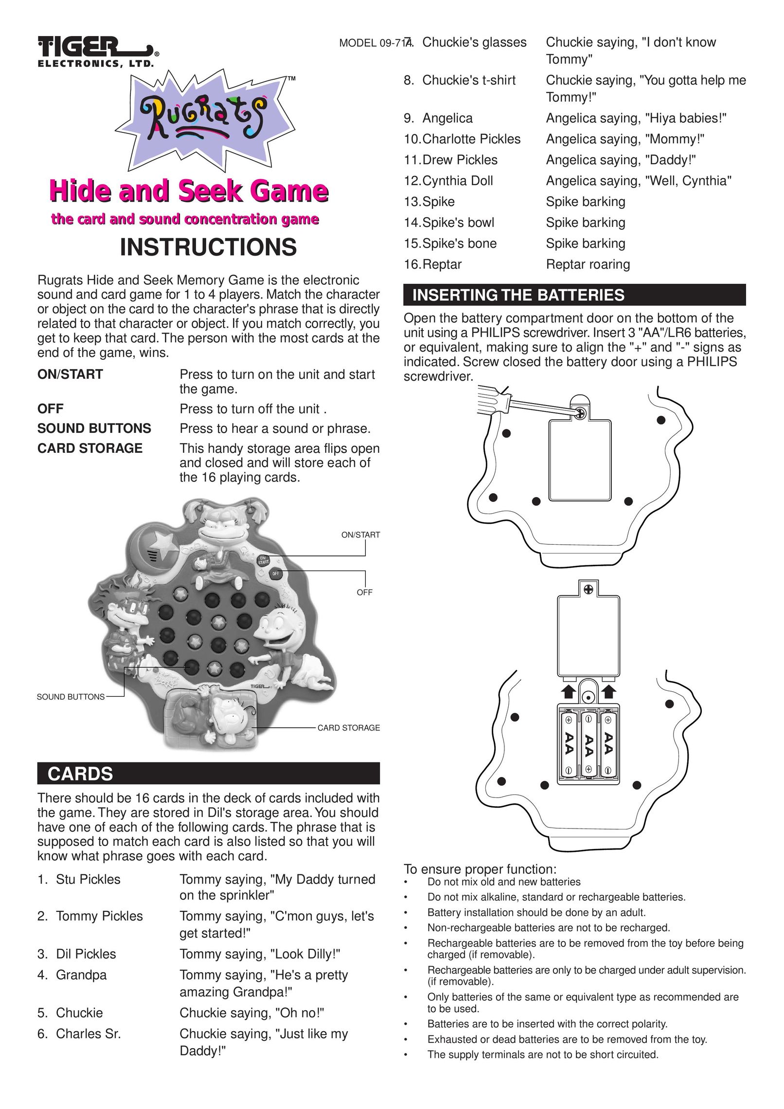 Hasbro 09-714 Games User Manual