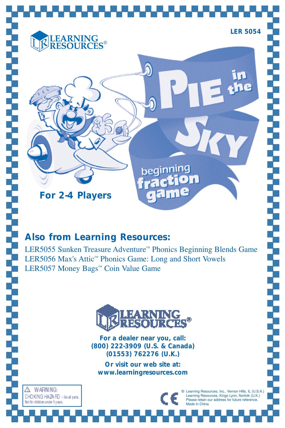 Learning Resources LER 5054 Games User Manual