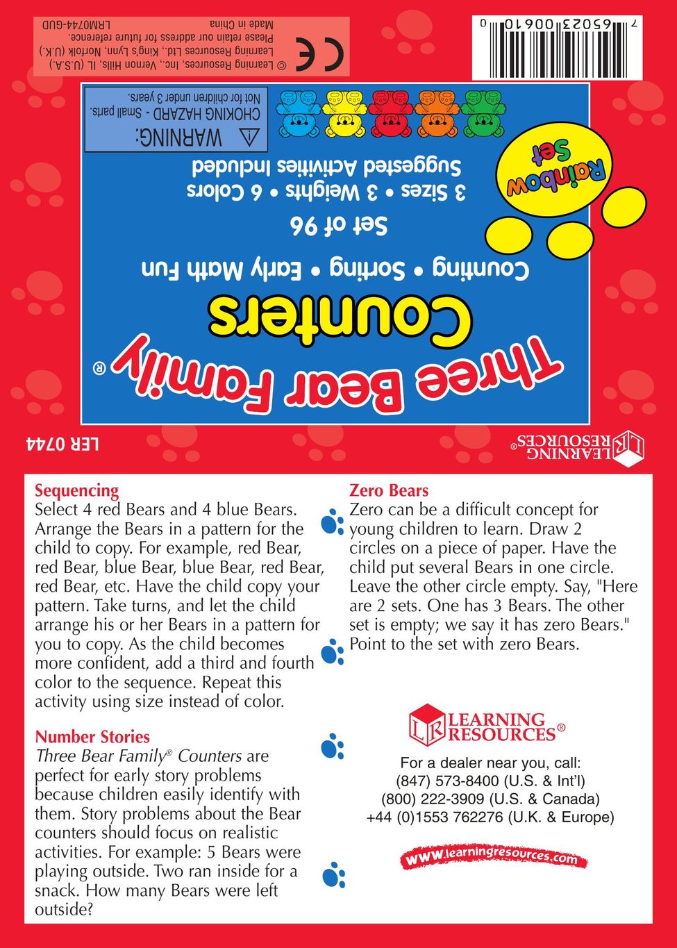 Learning Resources Three Bear Family Games User Manual