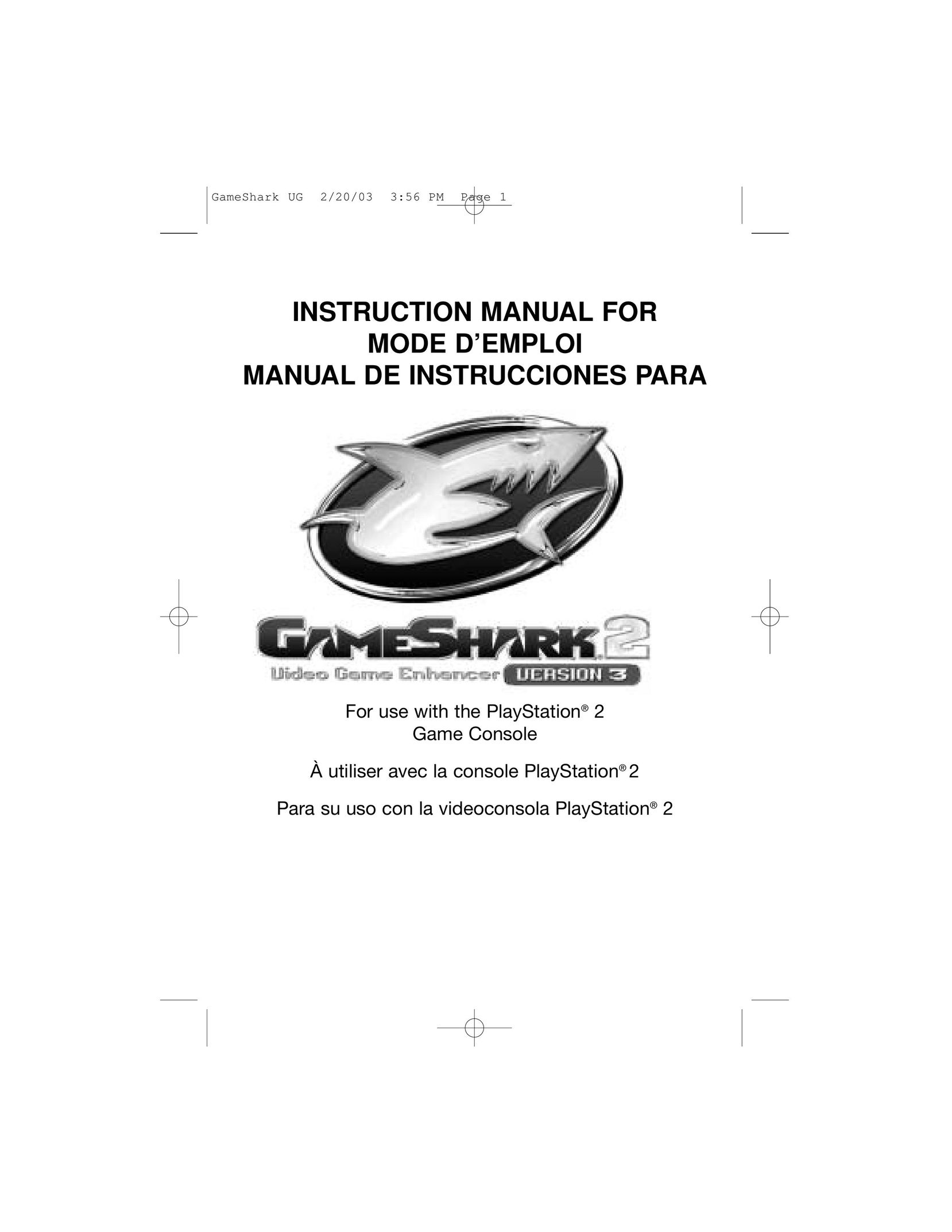 Mad Catz GameShark 2 Games User Manual