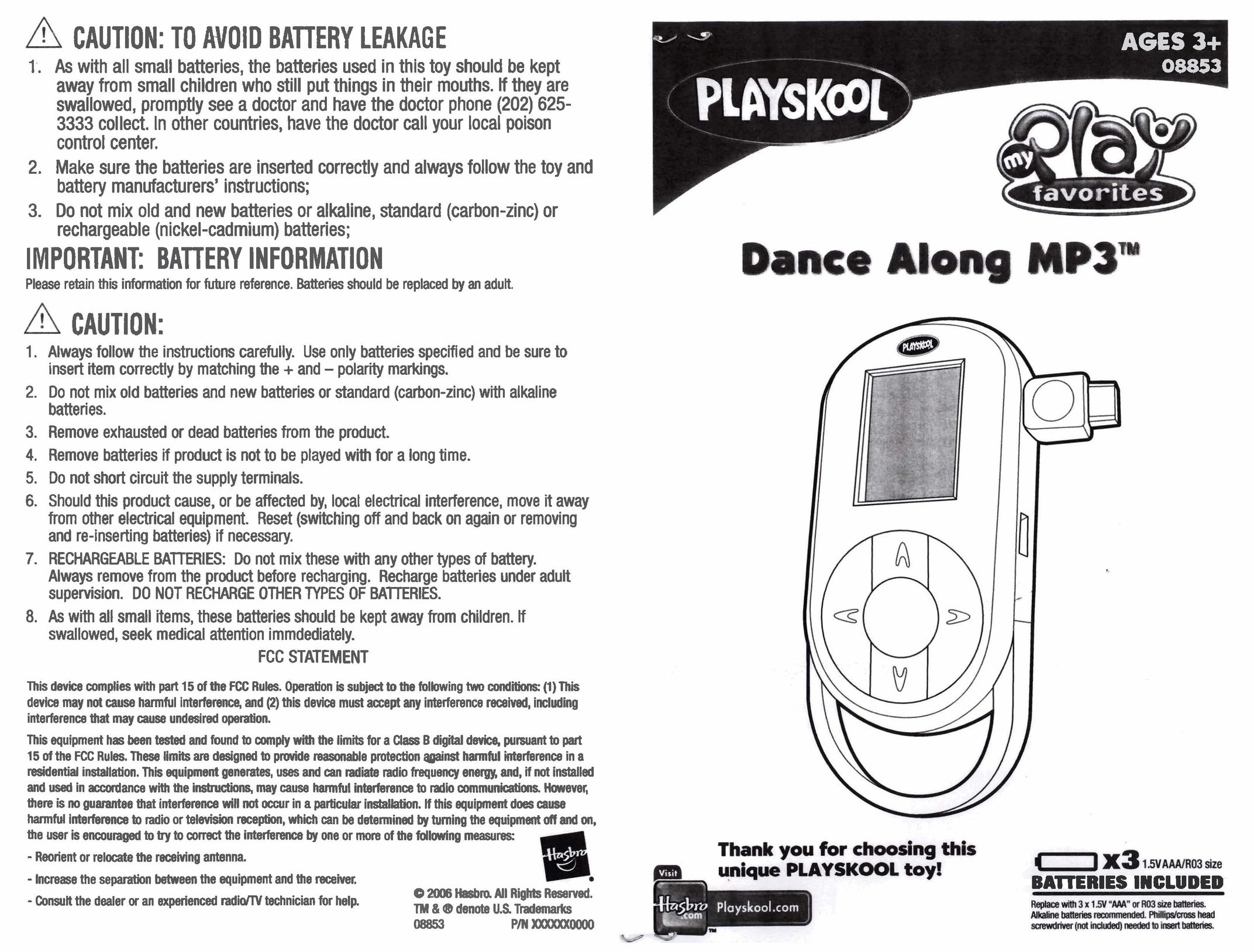 Playskool 08853 Games User Manual