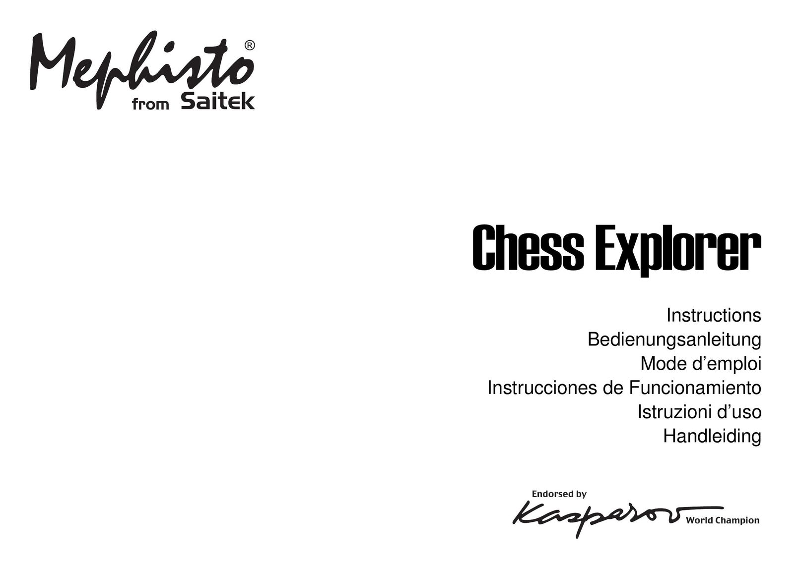 Saitek Chess Explorer Games User Manual