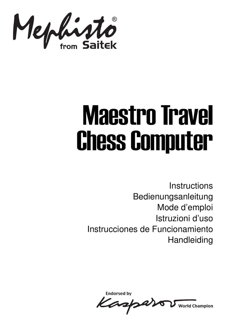 Saitek Maestro Travel Chess Computer Games User Manual