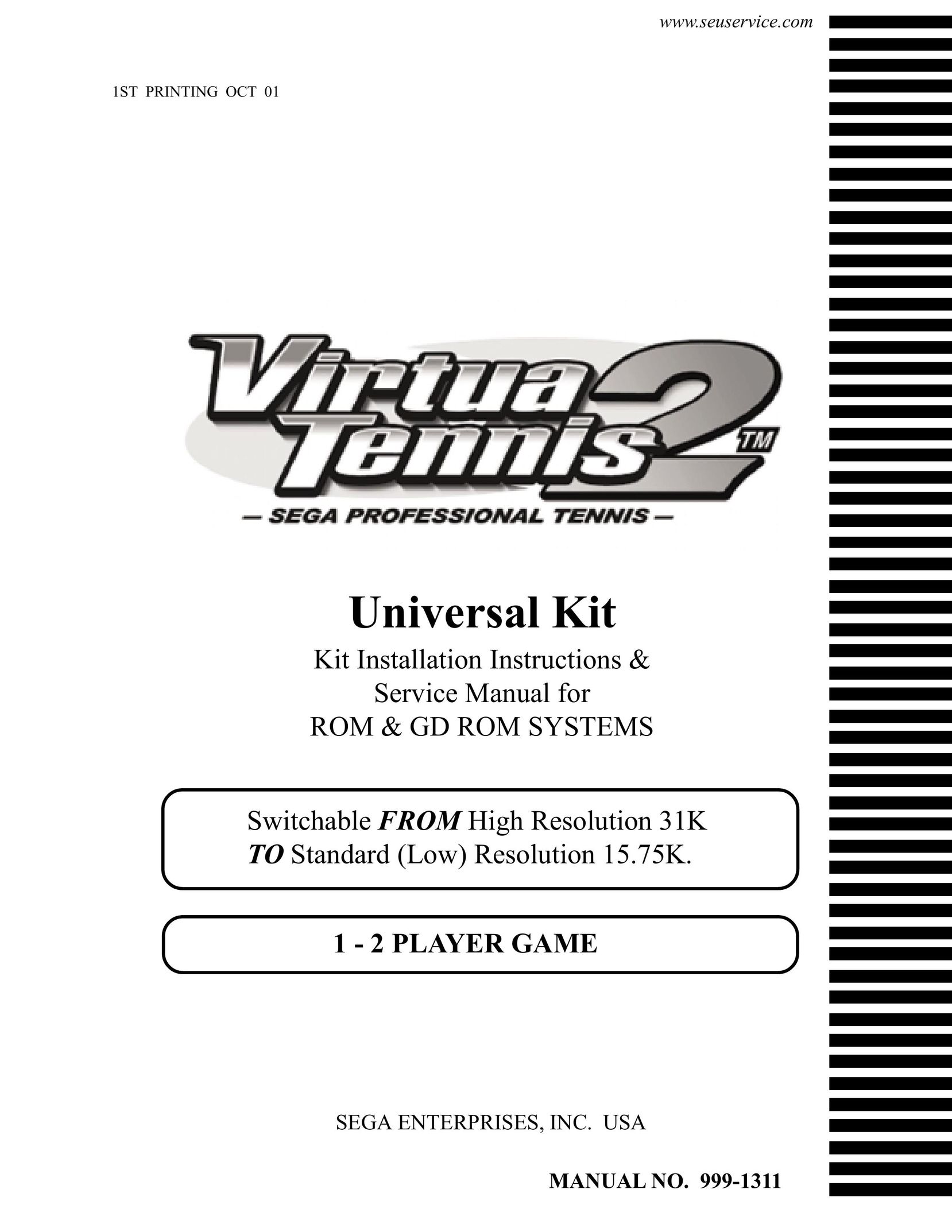 Sega 2 Games User Manual