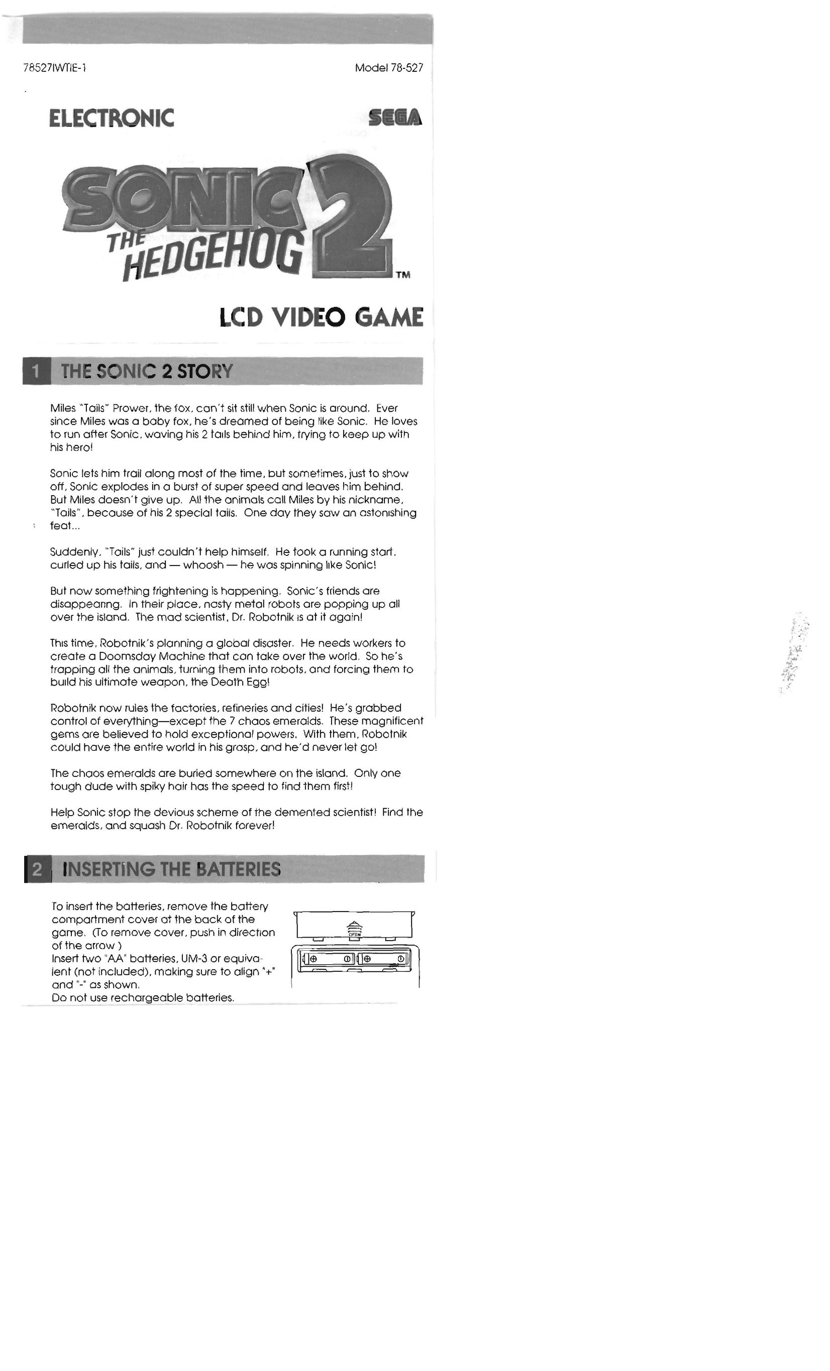 Sega 78-527 Games User Manual