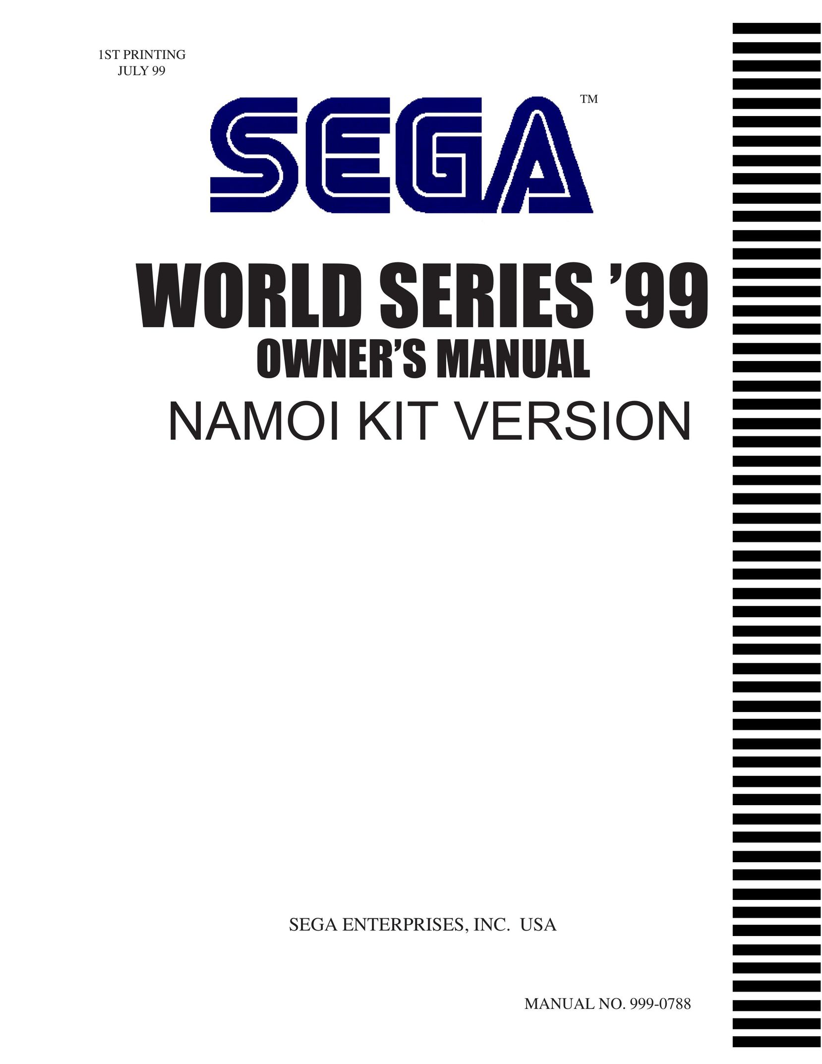 Sega WORLD SERIES '99 Games User Manual