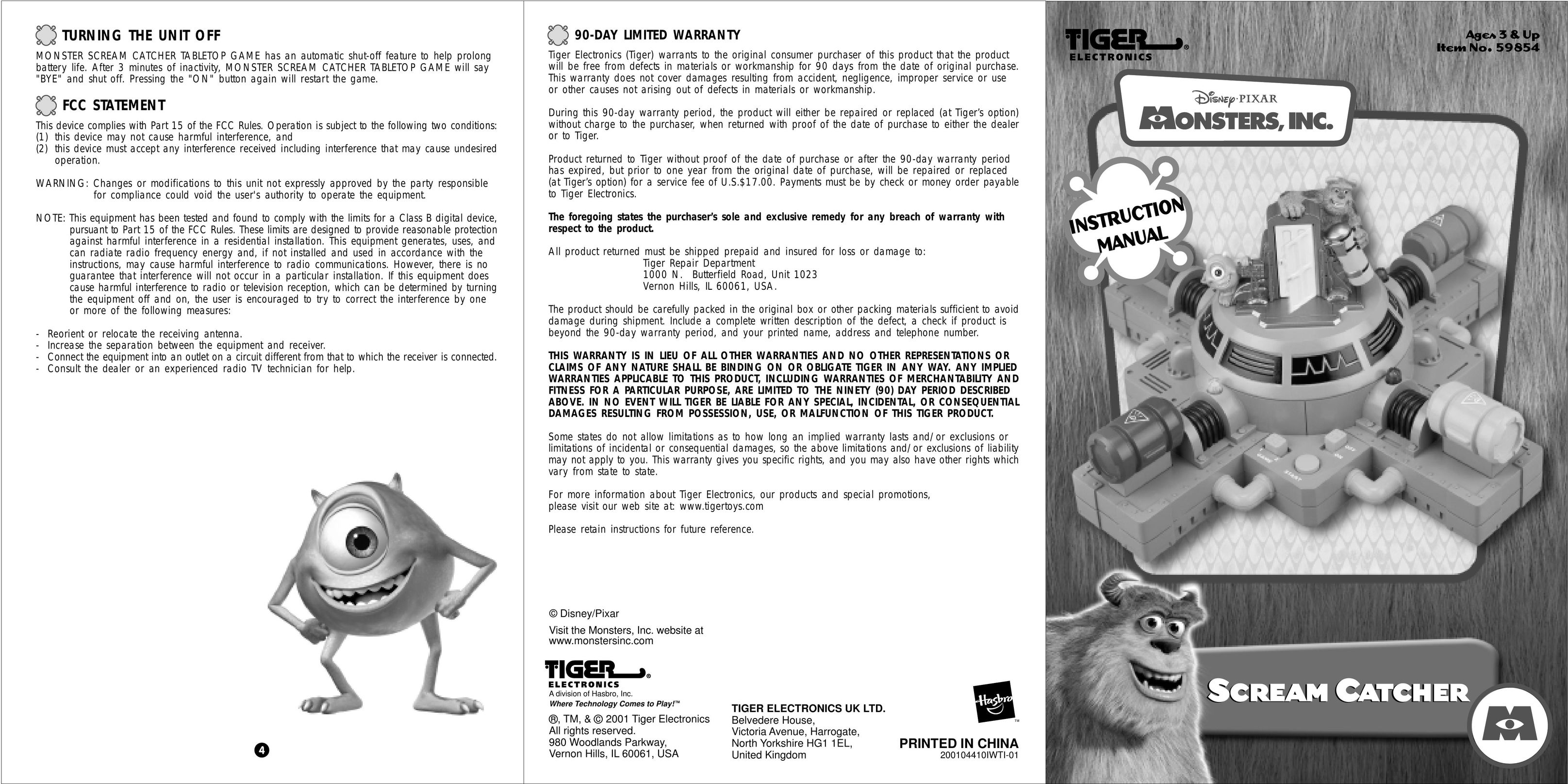 Tiger 59854 Games User Manual