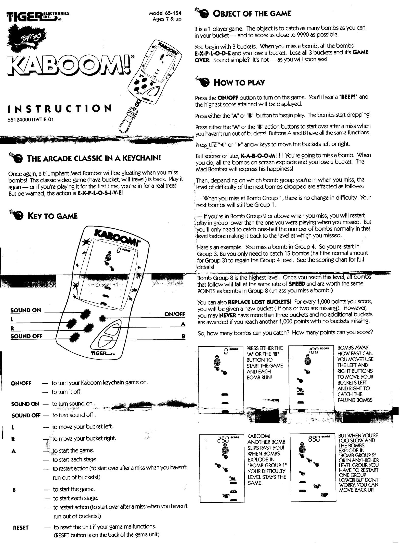 Tiger 65-194 Games User Manual