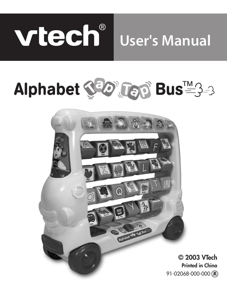 VTech Alphabet Tap Tap Bus Games User Manual