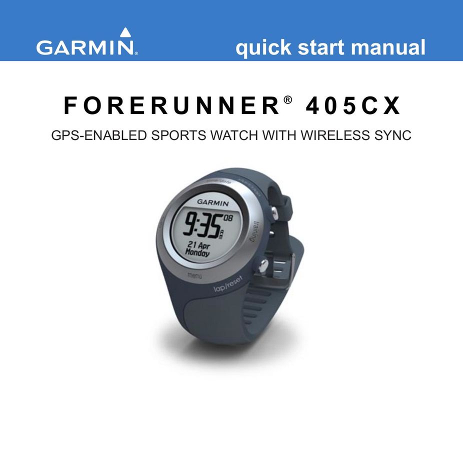 Garmin 450CX Heart Rate Monitor User Manual