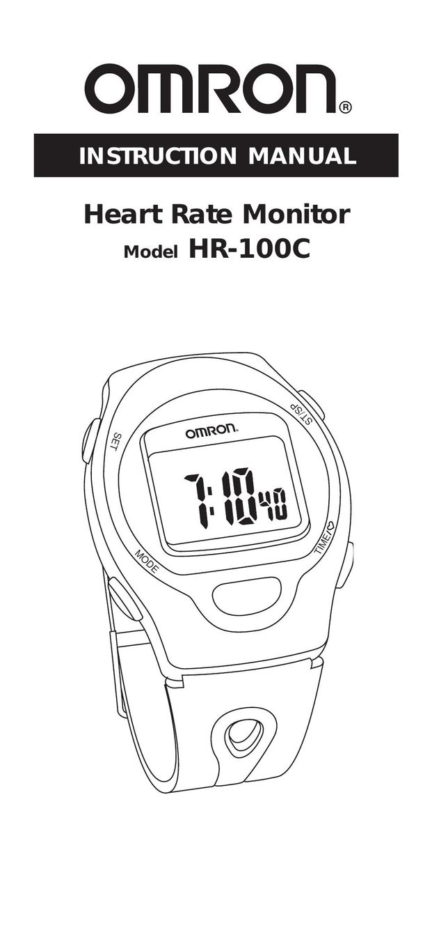 Omron Healthcare HR-100C Heart Rate Monitor User Manual