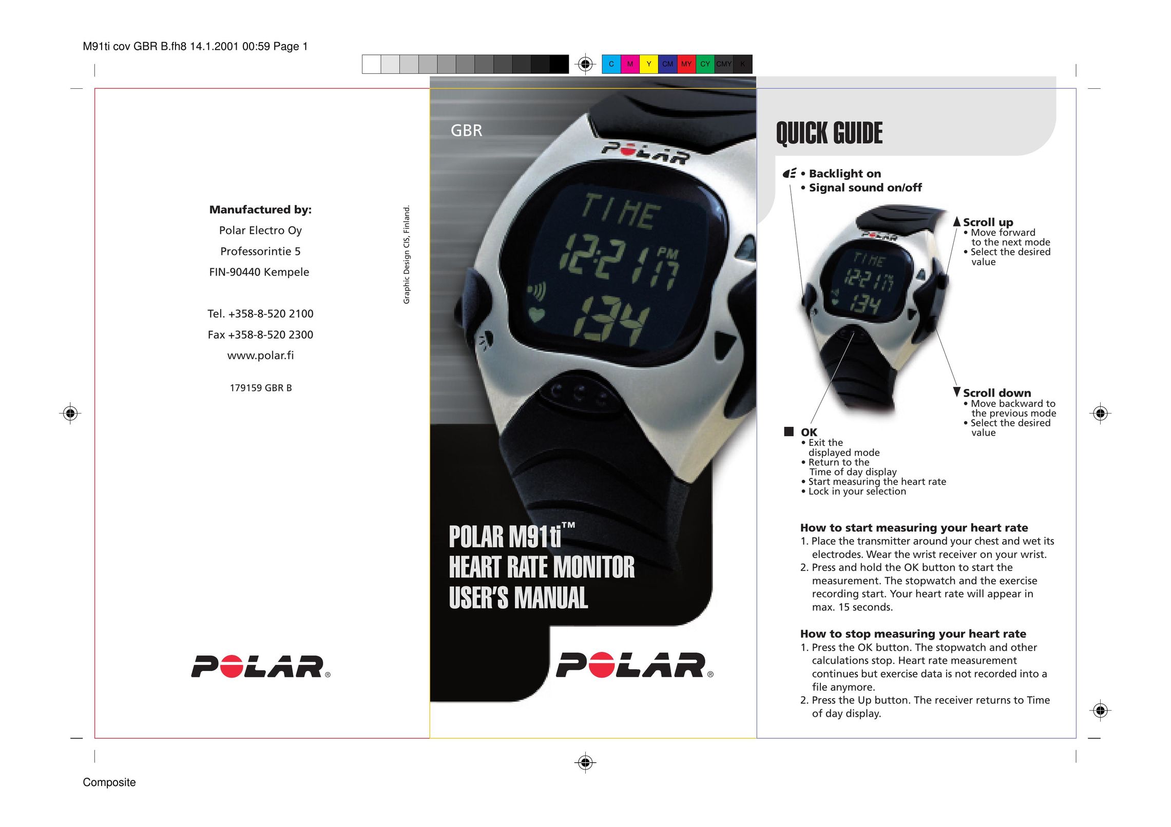 Polar GBR Heart Rate Monitor User Manual