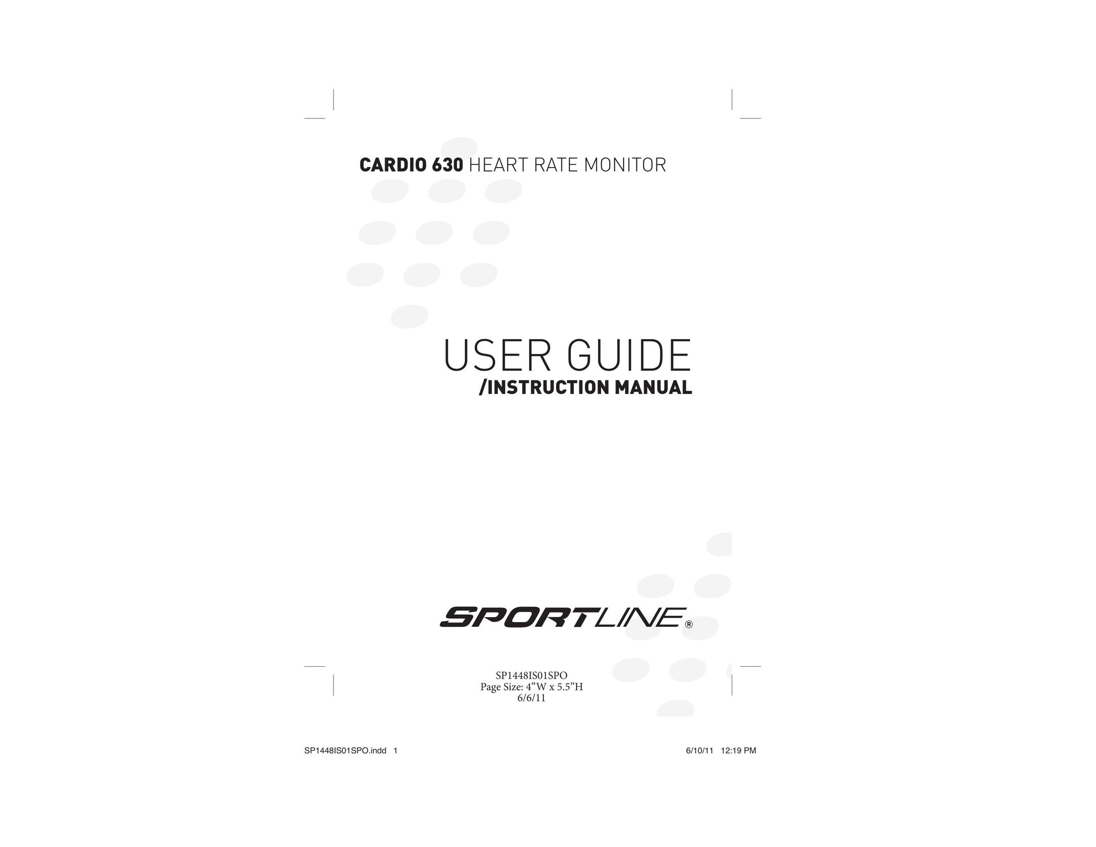 Sportline SP1412BK Heart Rate Monitor User Manual