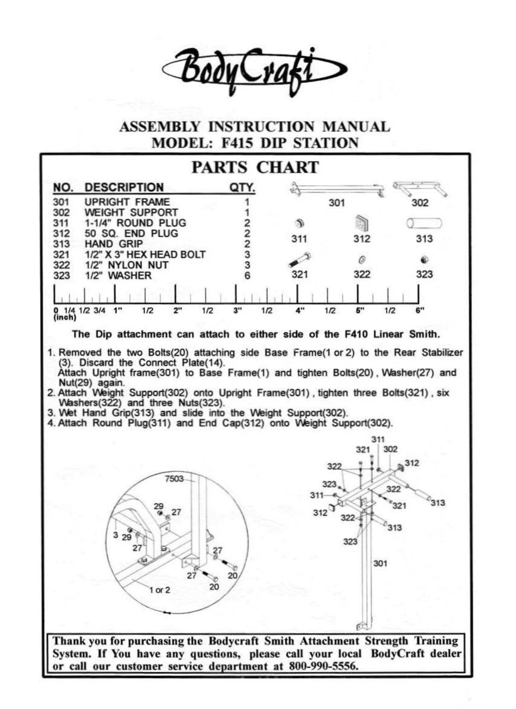 BodyCraft F415 Home Gym User Manual
