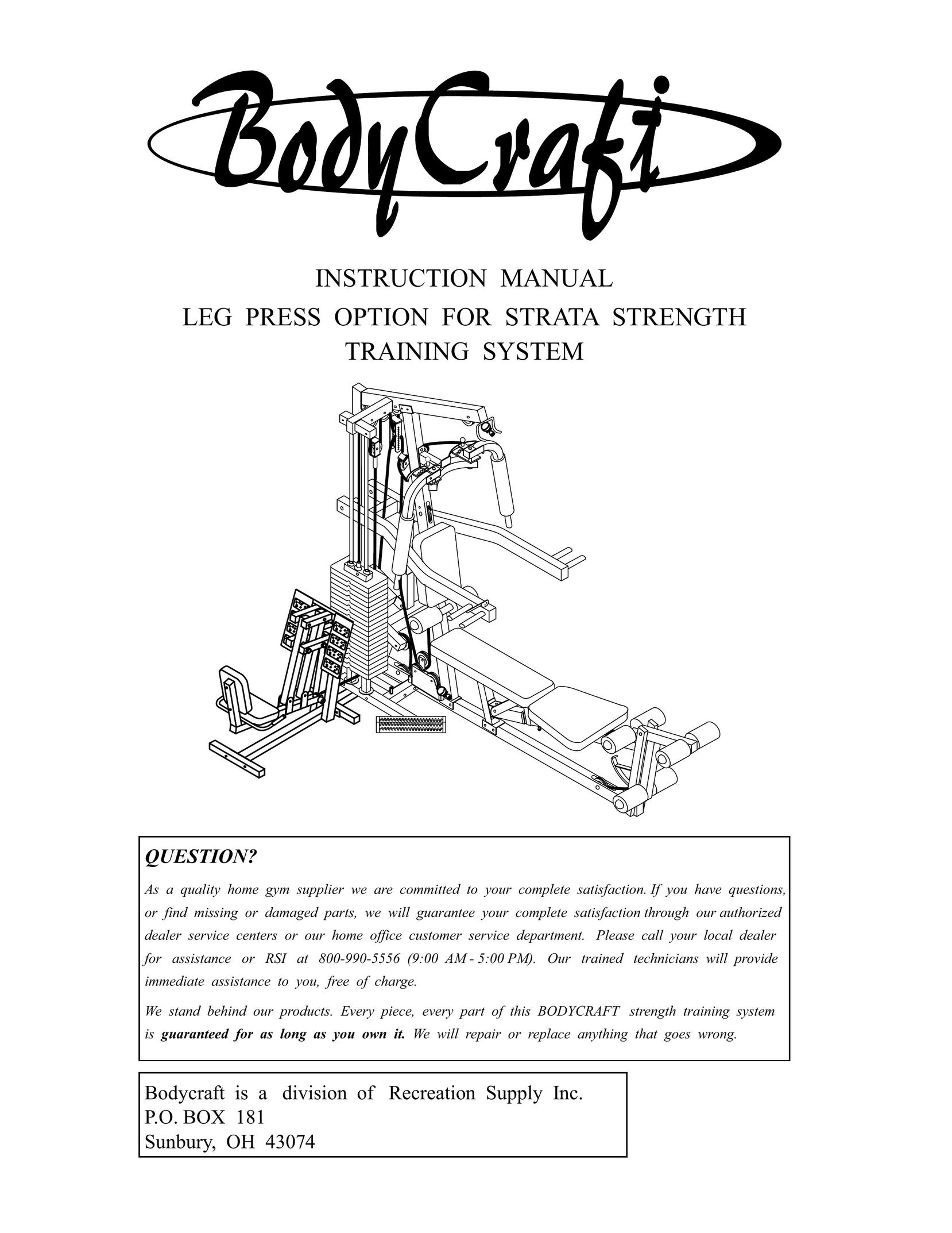 BodyCraft MA605LP Home Gym User Manual