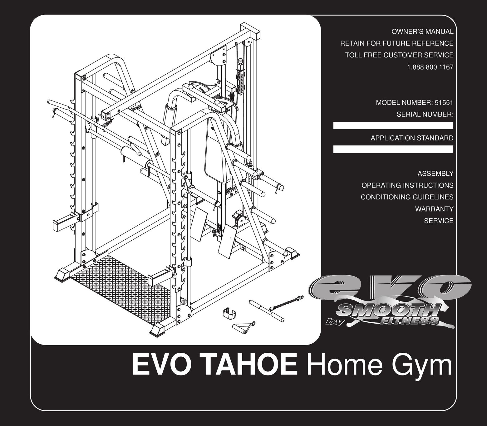 Evo Fitness 51551 Home Gym User Manual