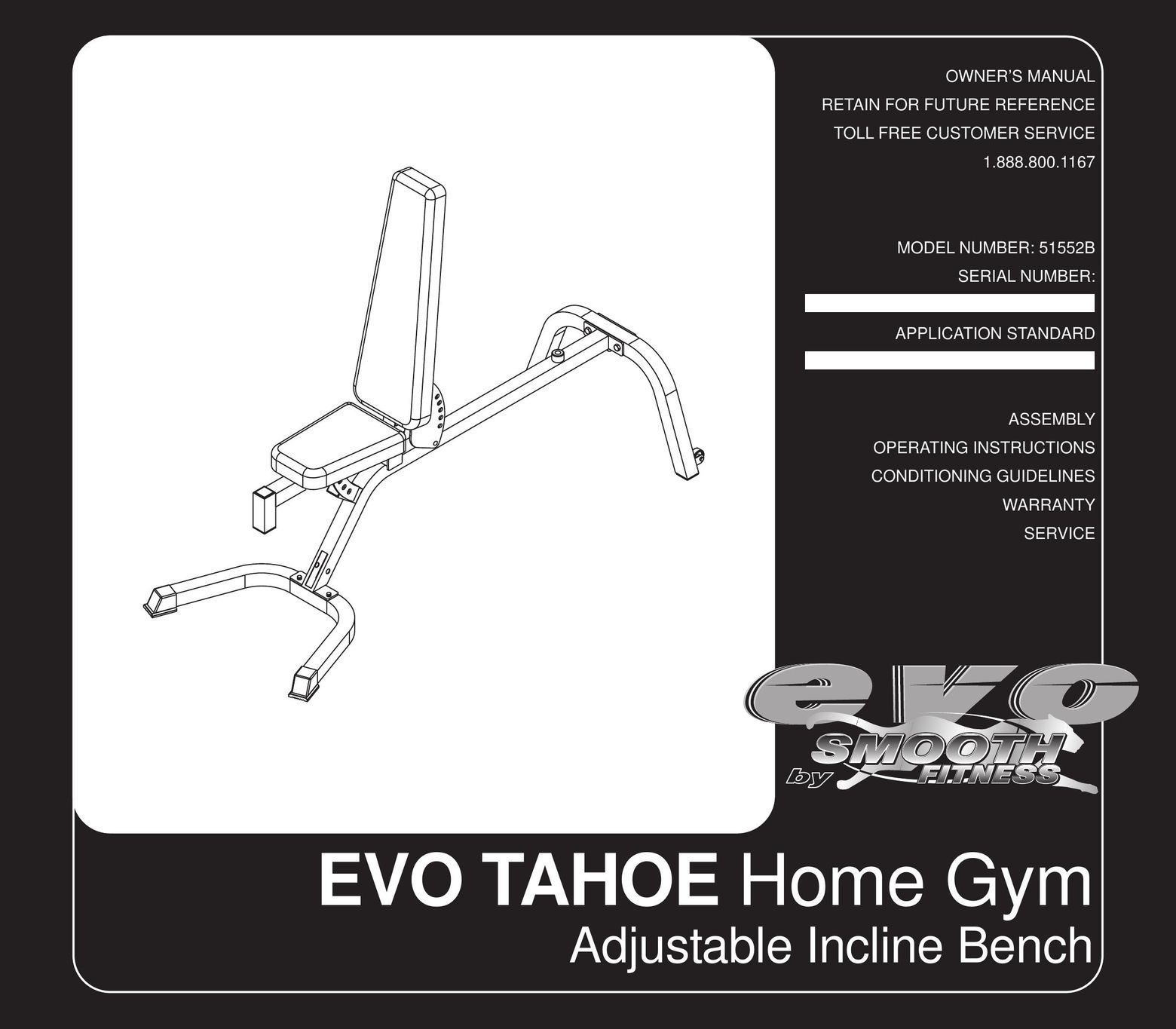 Evo Fitness 51552B Home Gym User Manual