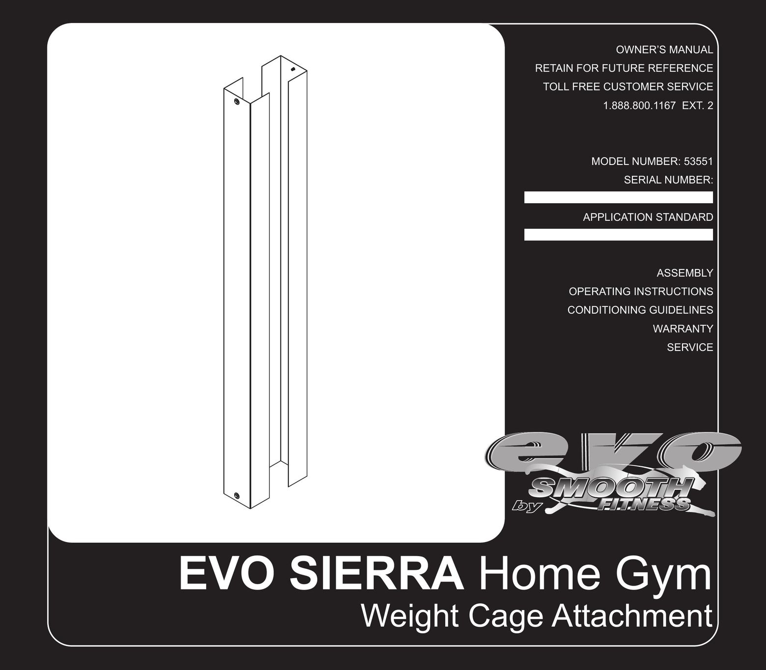 Evo Fitness 53551 Home Gym User Manual
