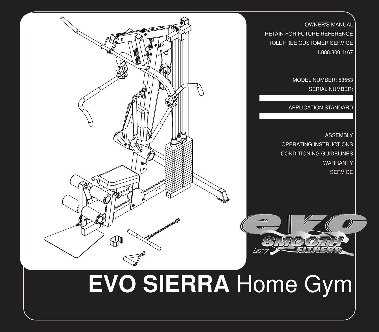 Evo Fitness 53553 Home Gym User Manual