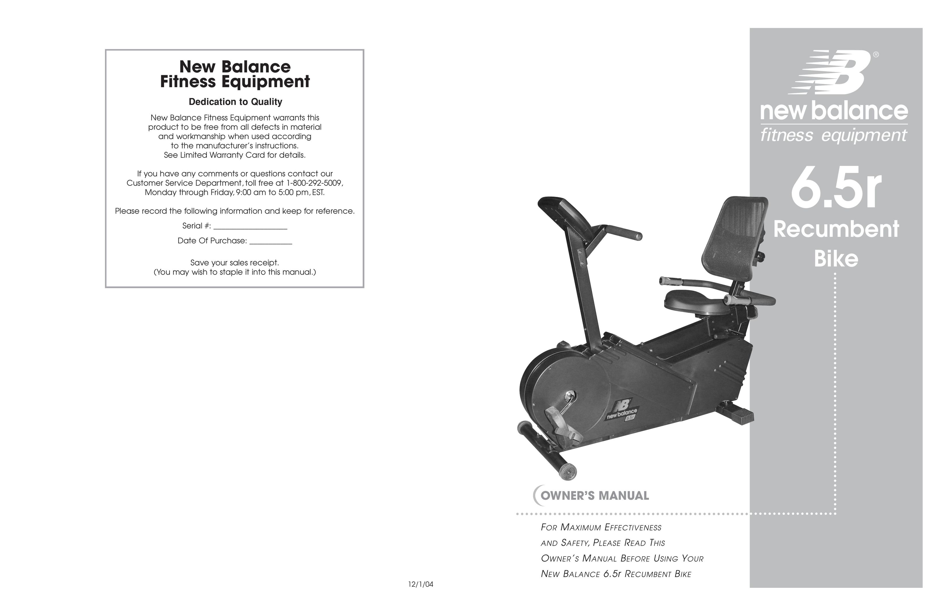 Fitness Quest 6.5r Home Gym User Manual