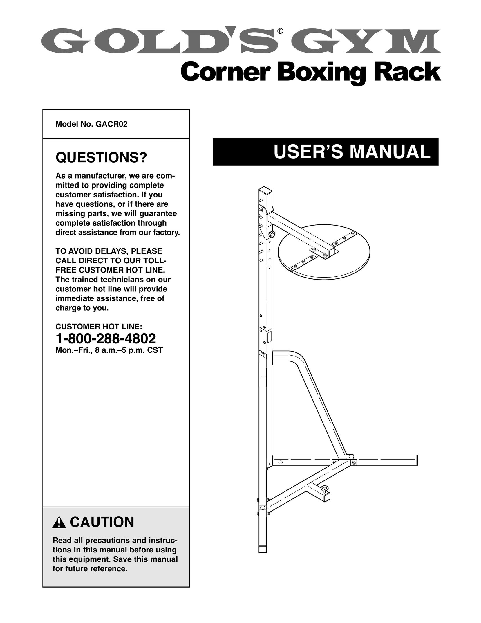 Gold's Gym GACR02 Home Gym User Manual