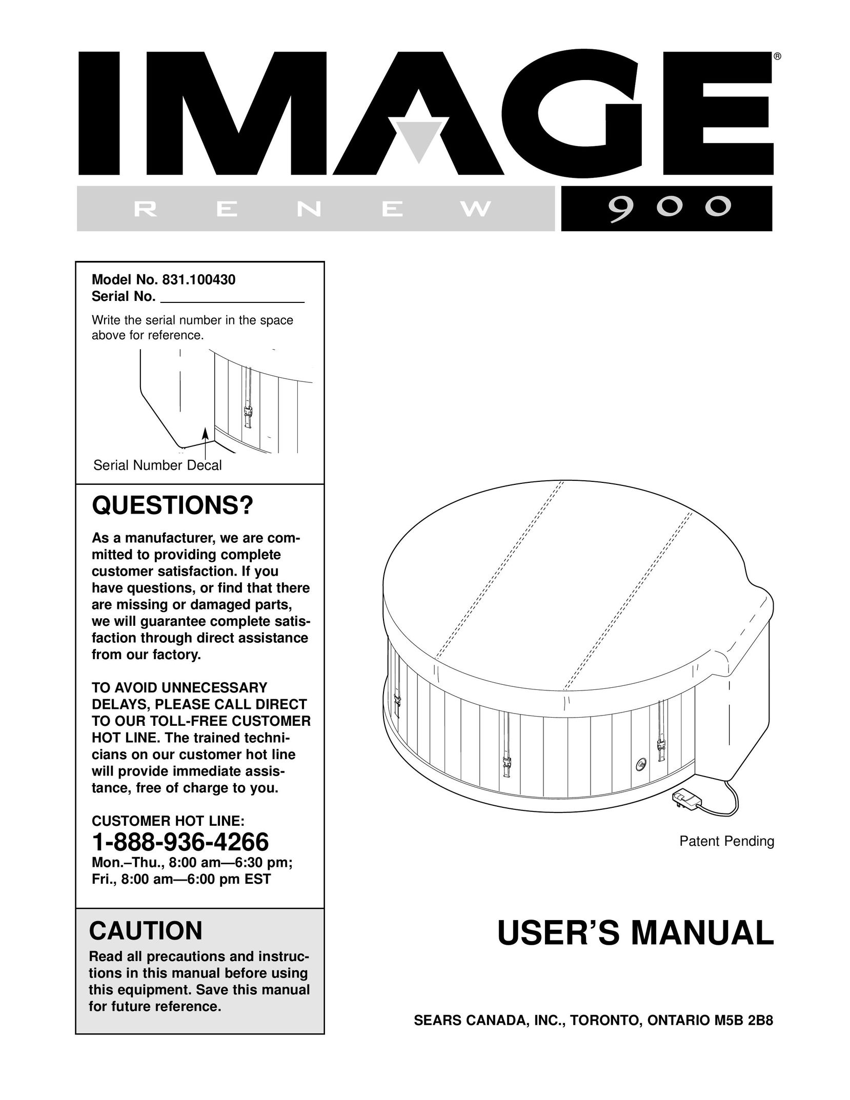 Image 831.100430 Home Gym User Manual
