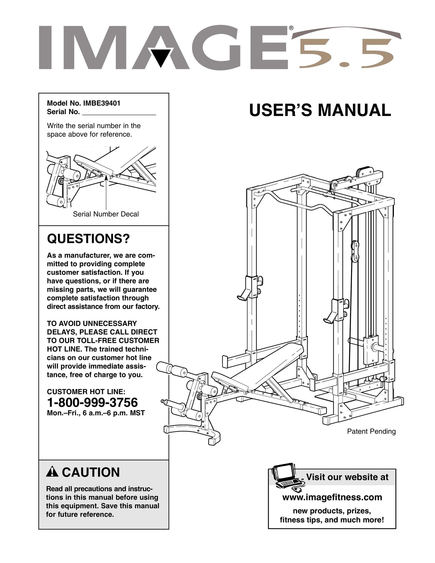 Image IMBE39401 Home Gym User Manual