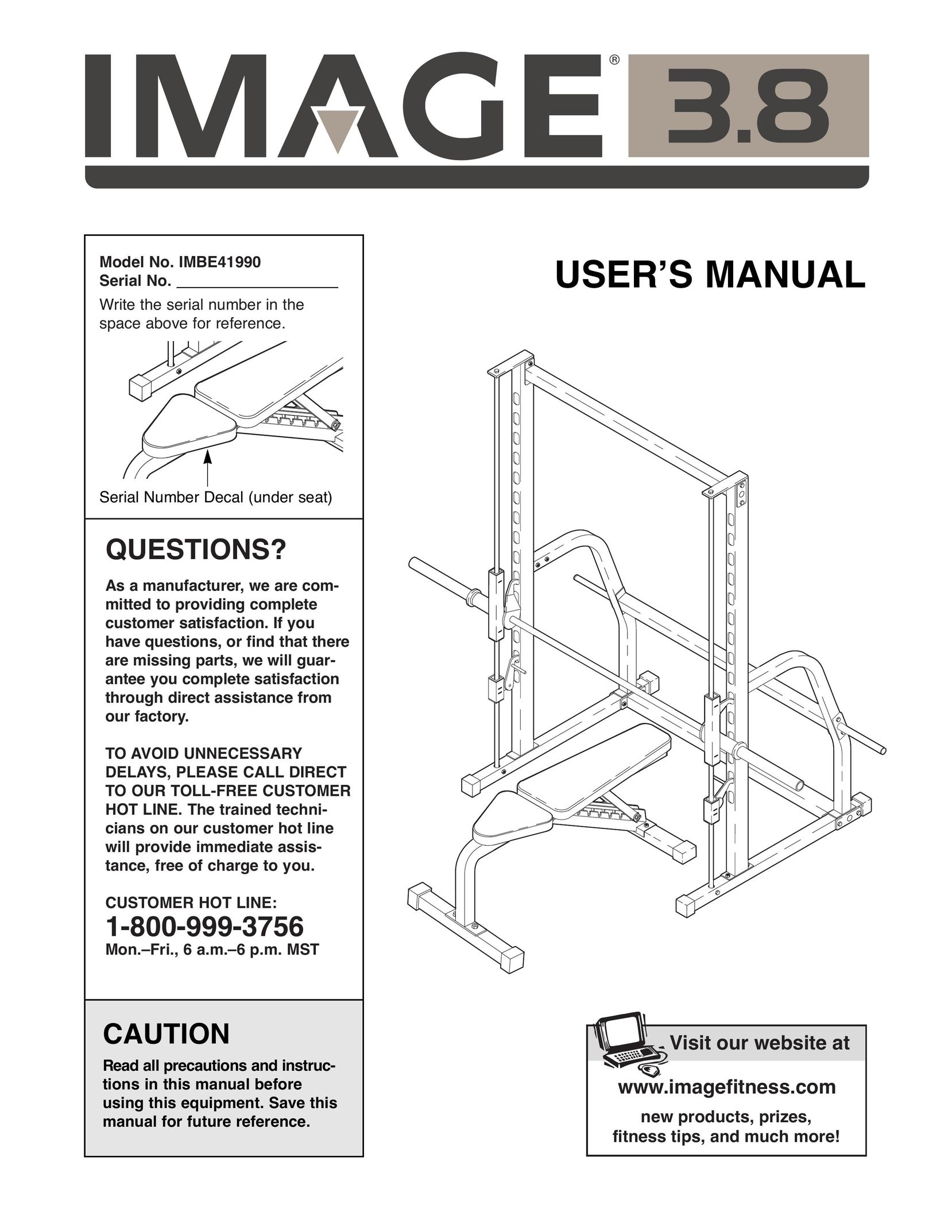 Image IMBE41990 Home Gym User Manual