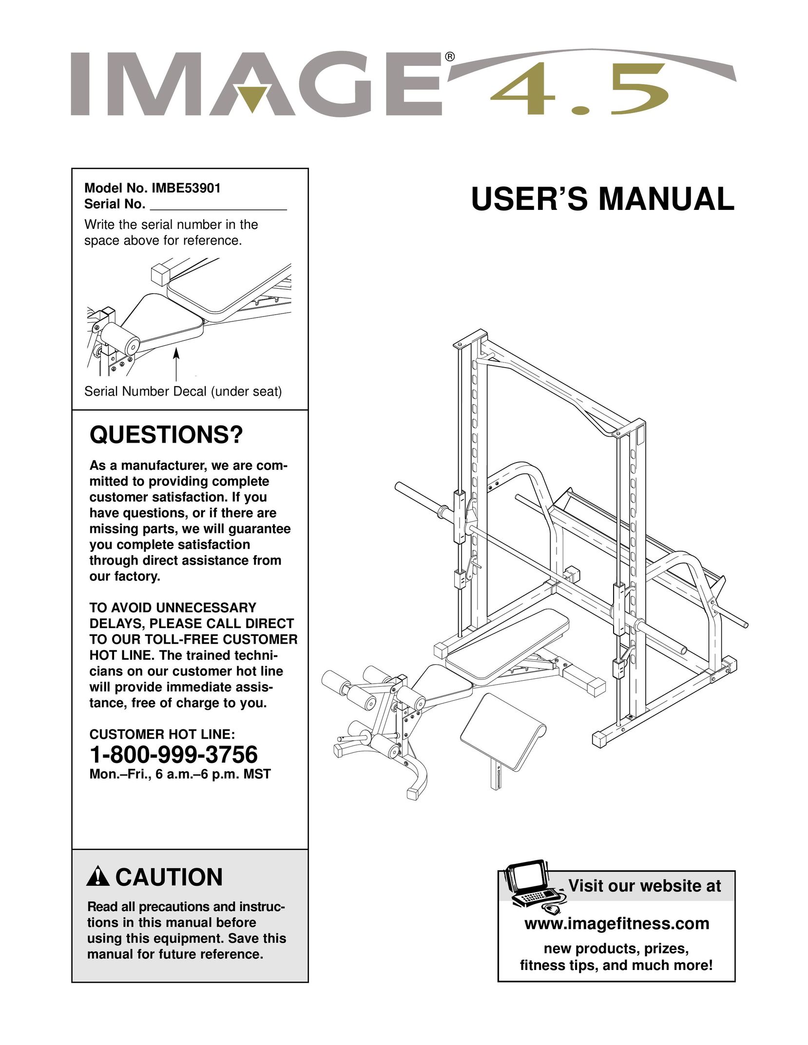 Image IMBE53901 Home Gym User Manual
