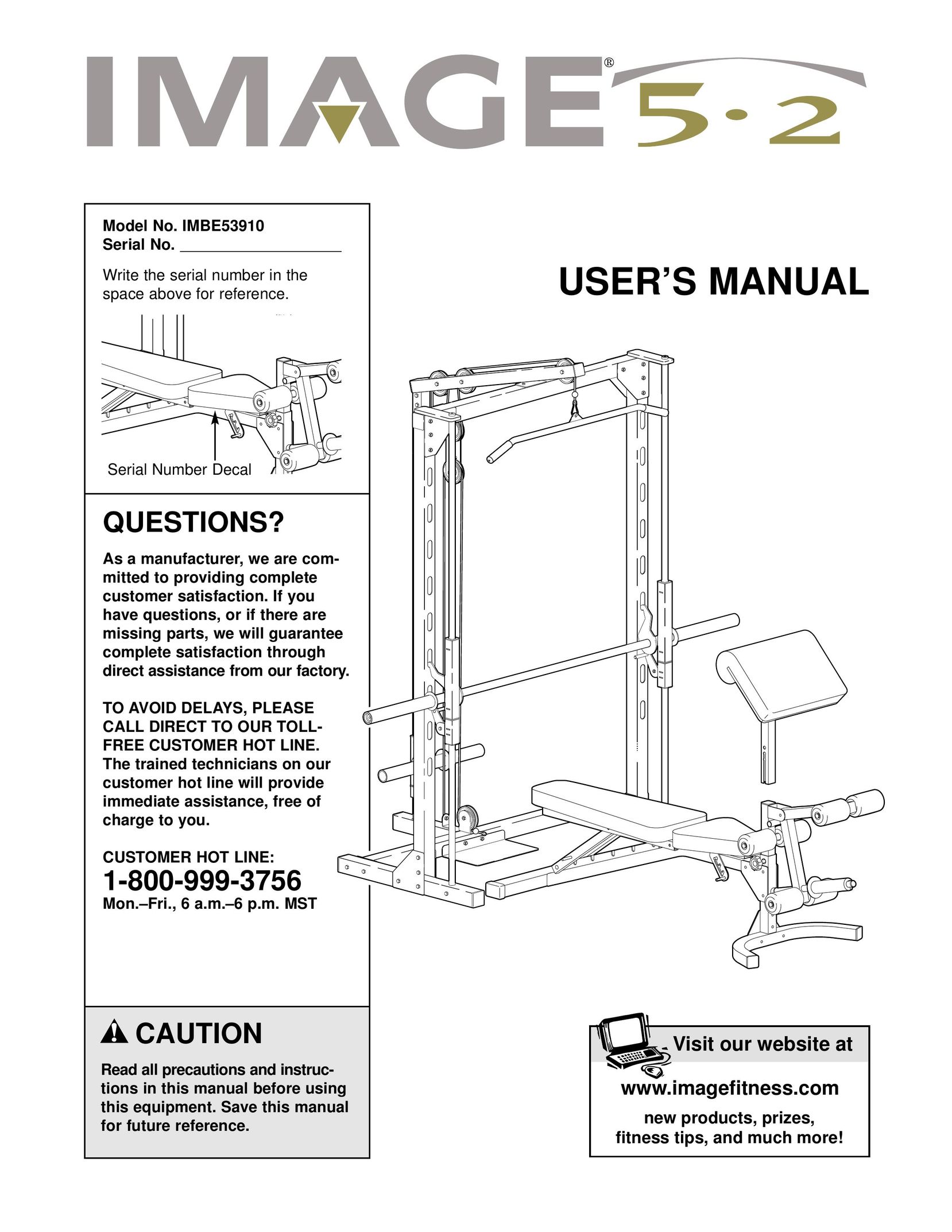 Image IMBE53910 Home Gym User Manual
