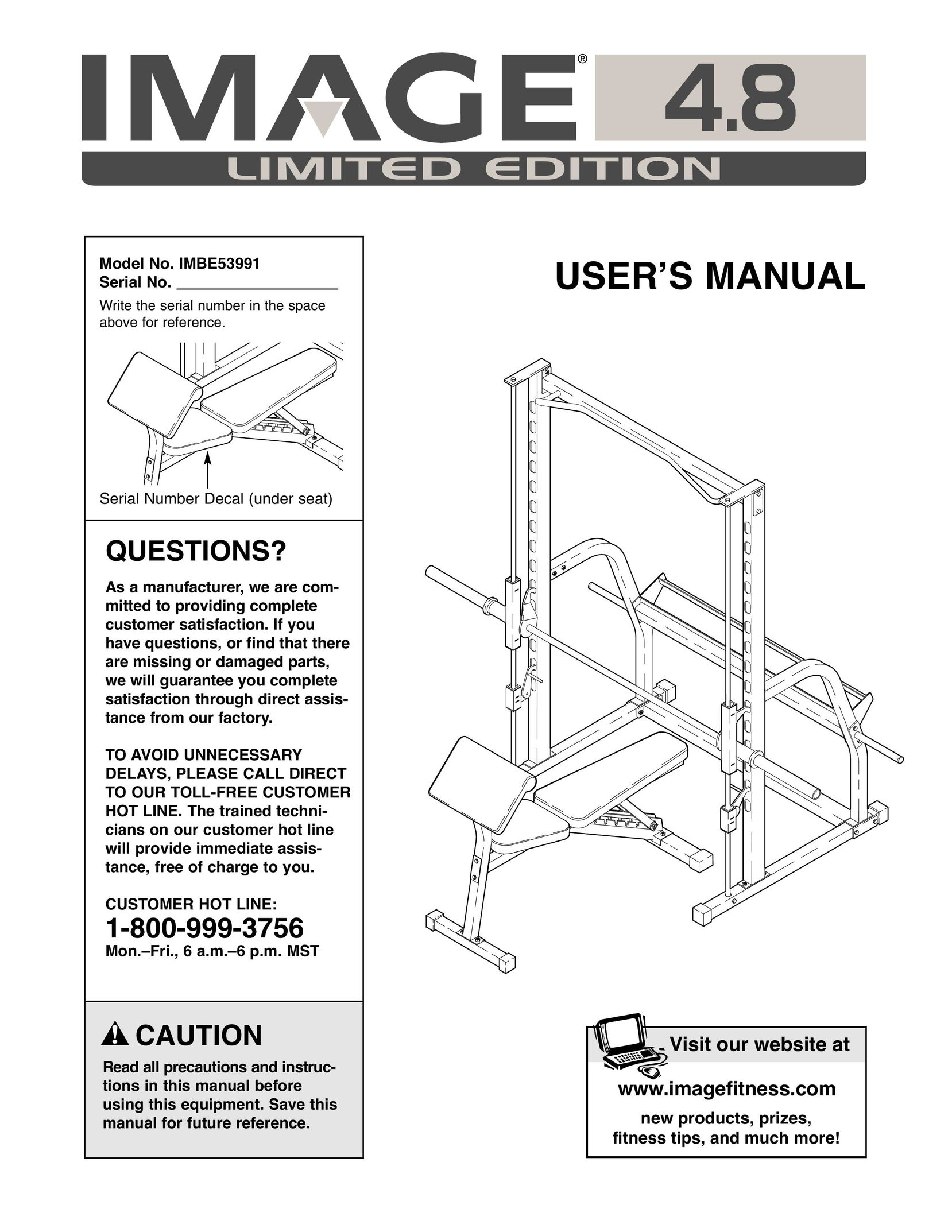 Image IMBE53991 Home Gym User Manual