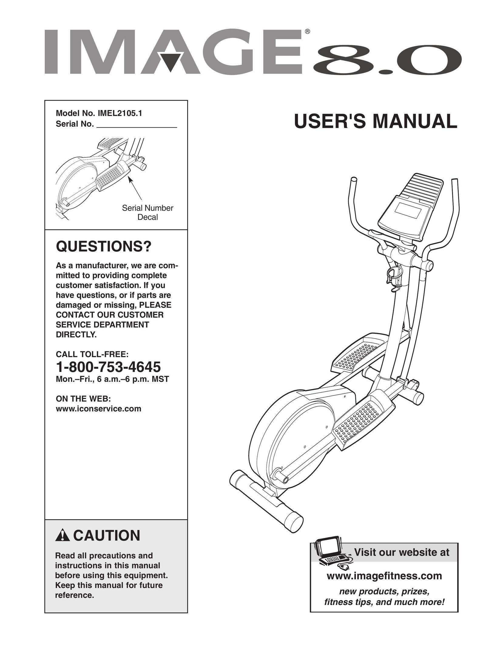 Image IMEL2105.1 Home Gym User Manual