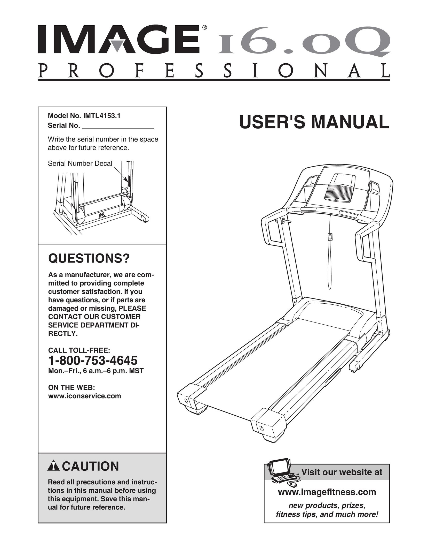 Image IMTL4153.1 Home Gym User Manual