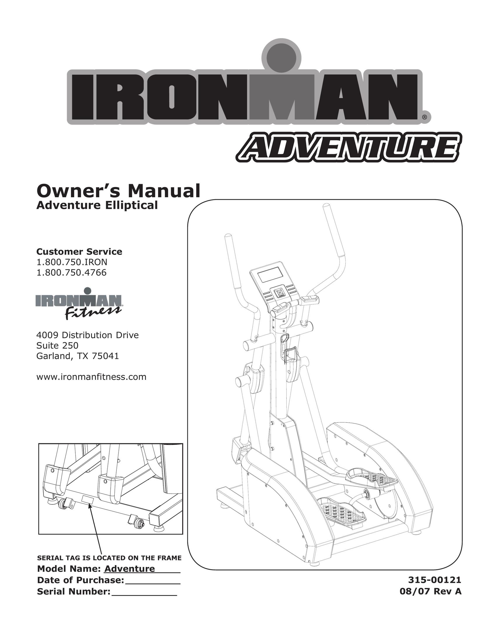 Ironman Fitness Adventure Home Gym User Manual