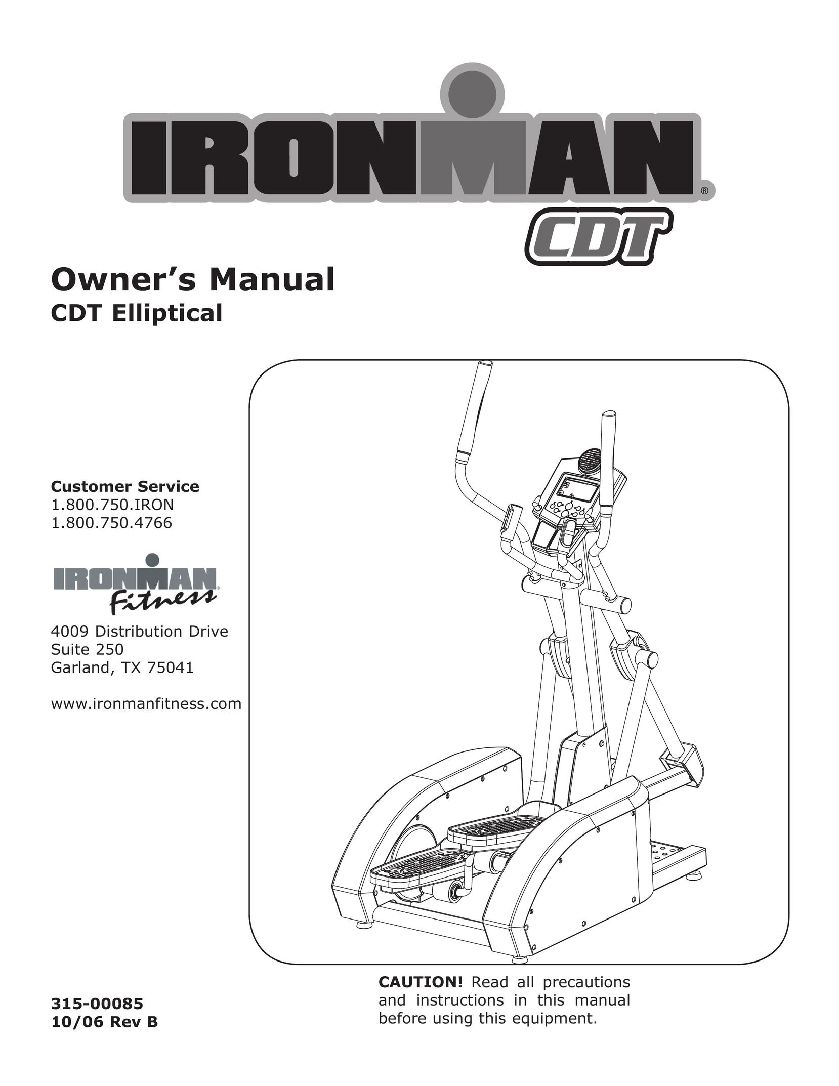 Ironman Fitness CDT Home Gym User Manual