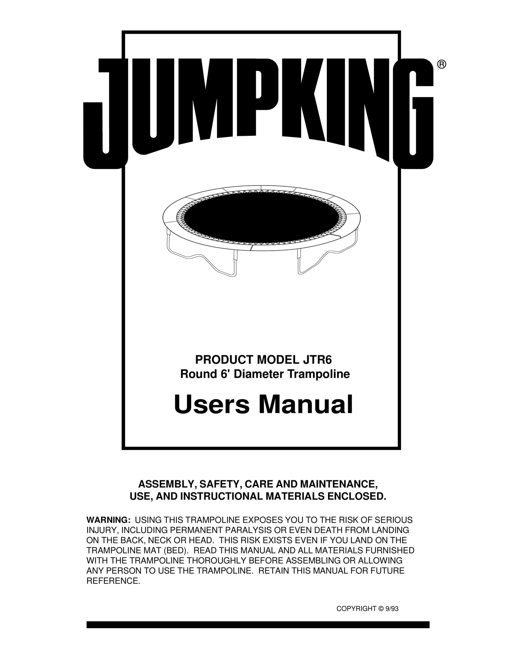 Jumpking JTR6 Home Gym User Manual