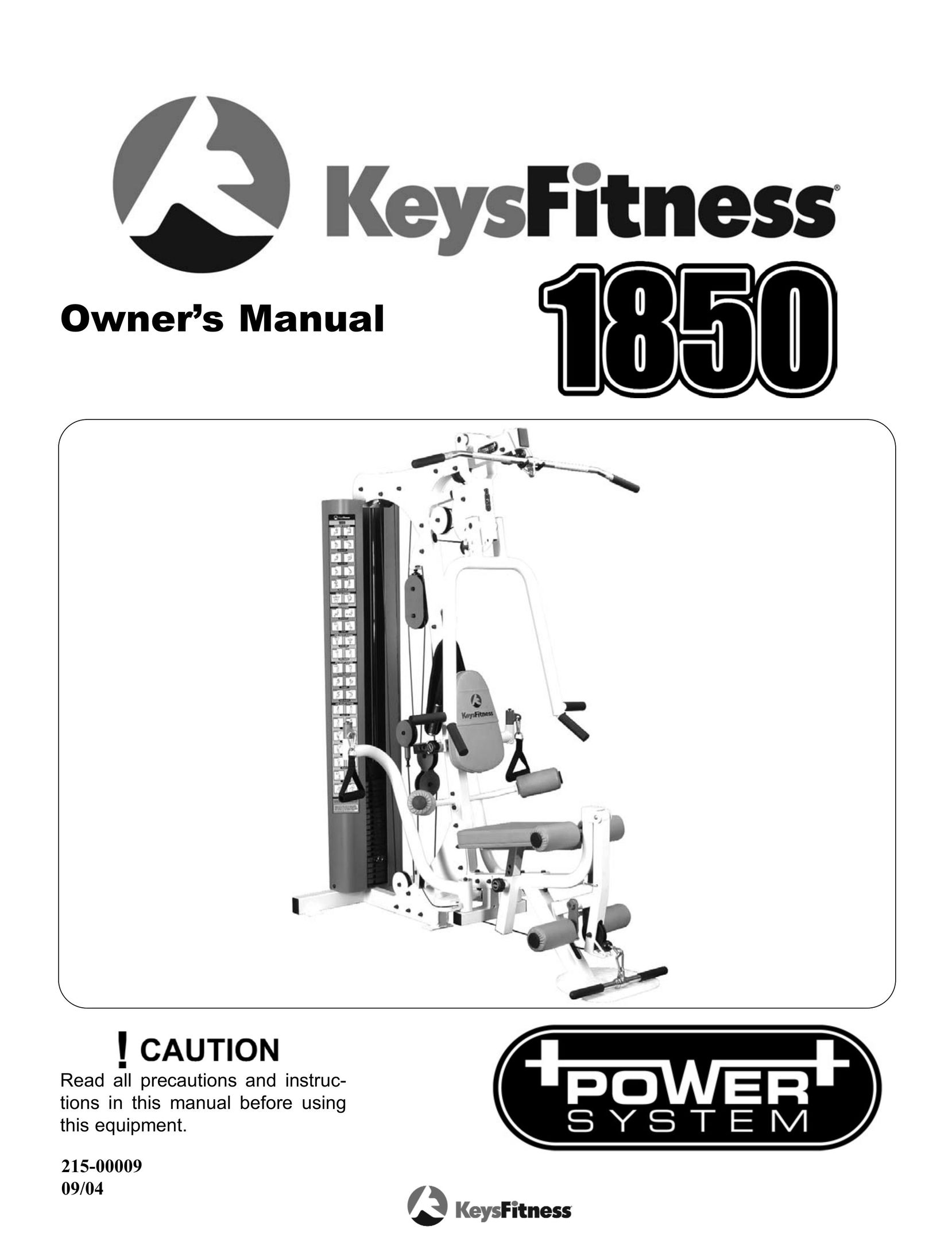 Keys Fitness 1850 Home Gym User Manual
