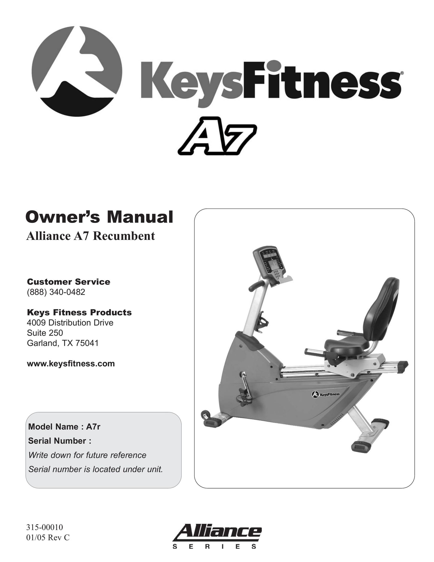 Keys Fitness A7r Home Gym User Manual